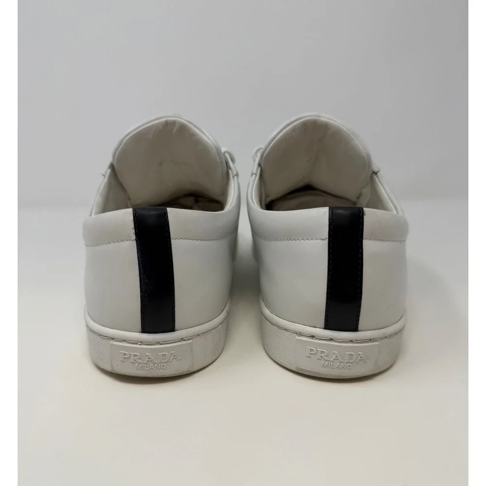 Prada Brushed Leather Sneaker White Size 9 US 8 Prada